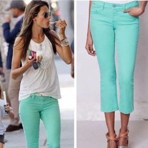 Pilcro & the Letterpress | Cropped Aqua Stet Jeans Size 28